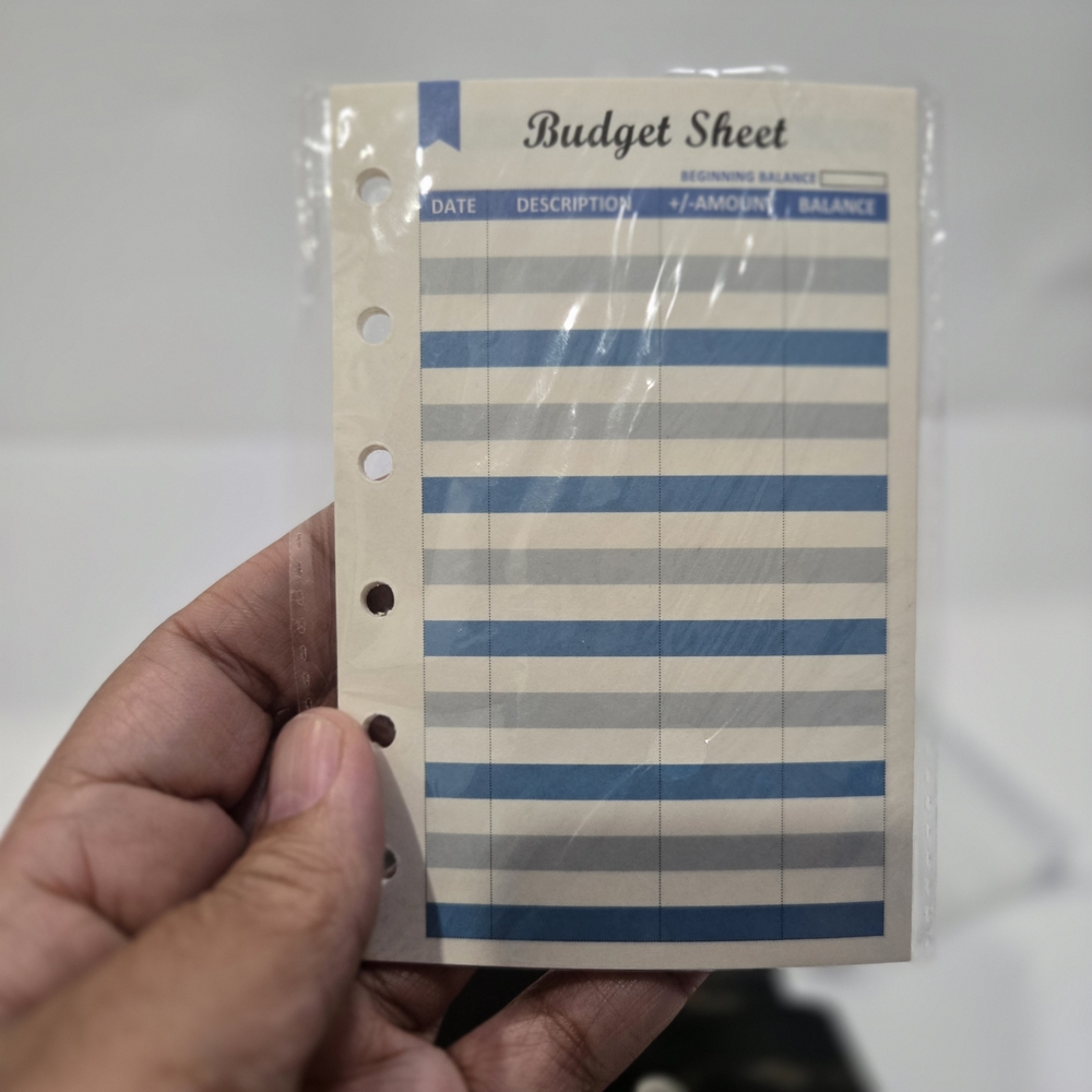 Pocket Budget Planner, Expense Tracker Daily Memo Notes. Black Marble Design New - Picture 2 of 11